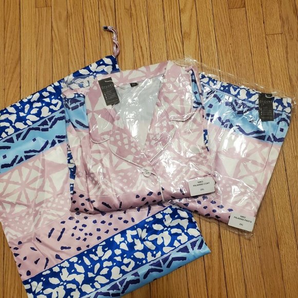 OFUURE Niko Pajamas Set Top & Matching Pants, 2XL NWTS MSRP $200 - Picture 2 of 4
